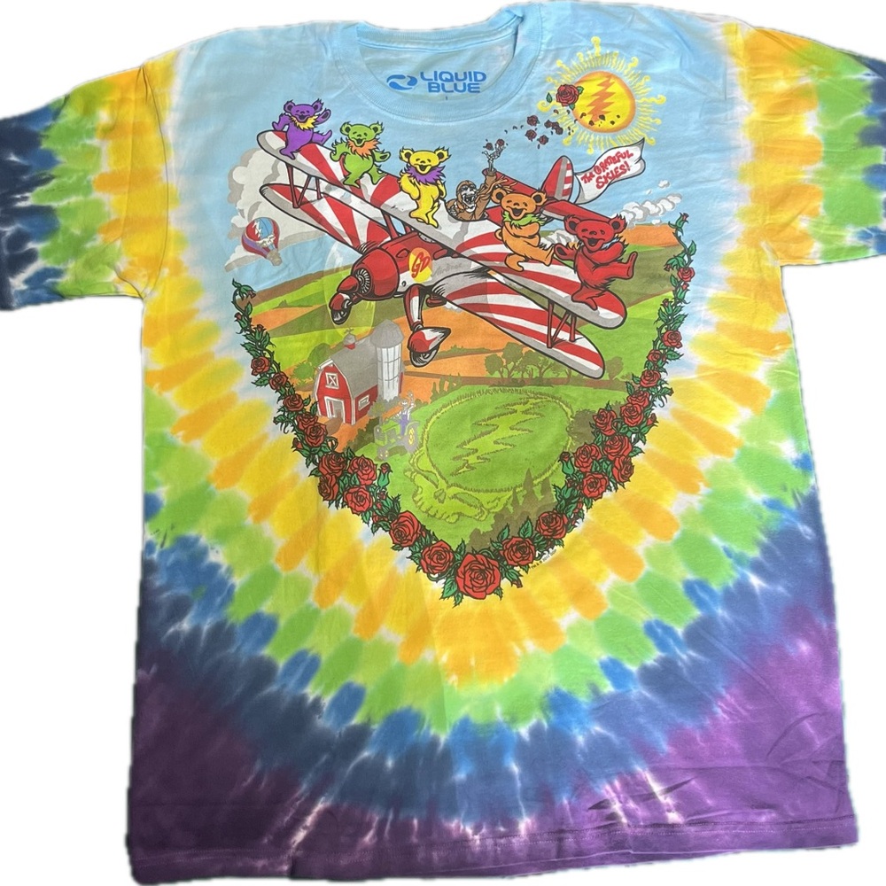 Grateful Dead - Bi-Plane Bears Tie-Dye T-Shirt